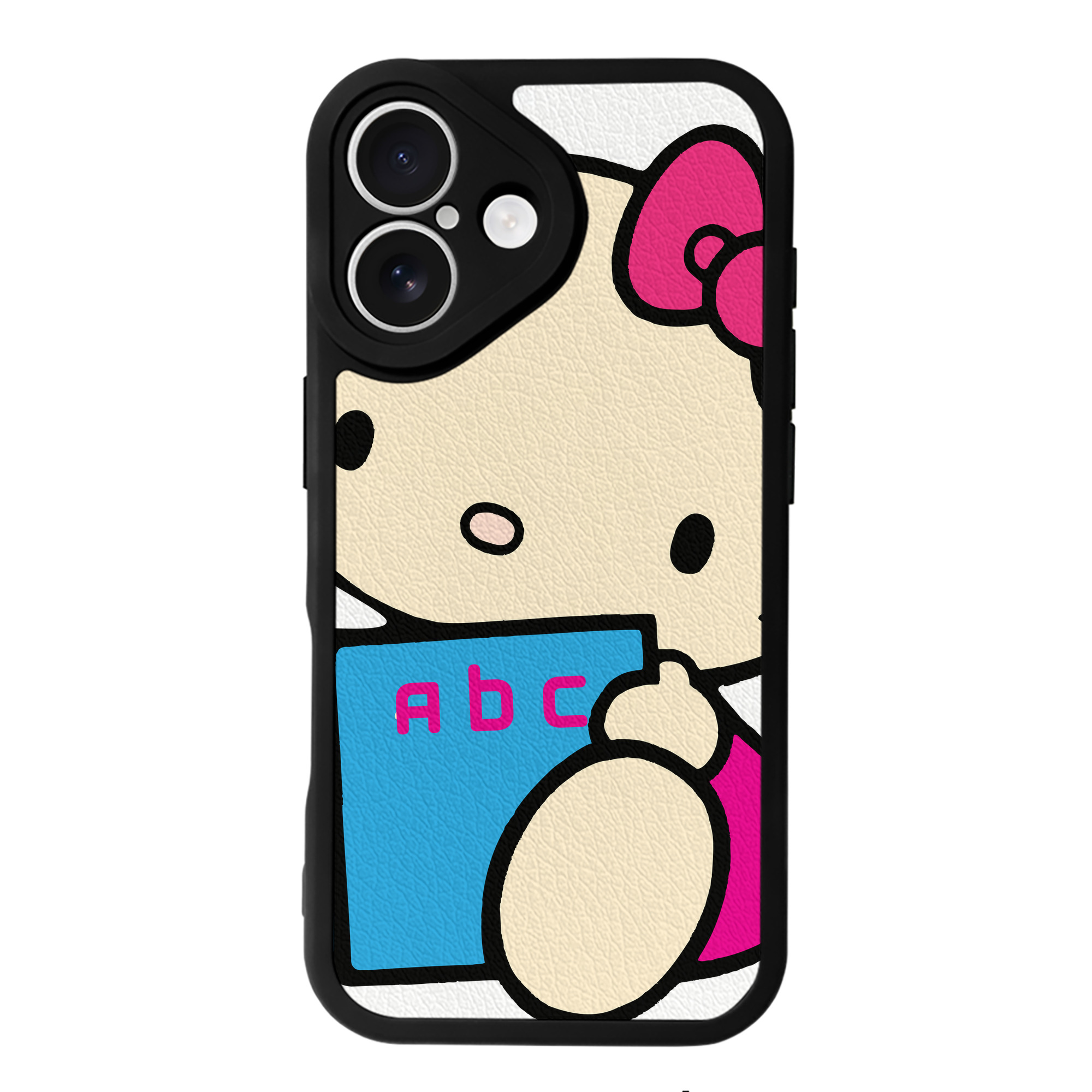 （画像用） Hello Kitty ハローキティ 【iPhone 16シリーズ対応】シリコンスマホケース（レザー調） 材質：シリコン
